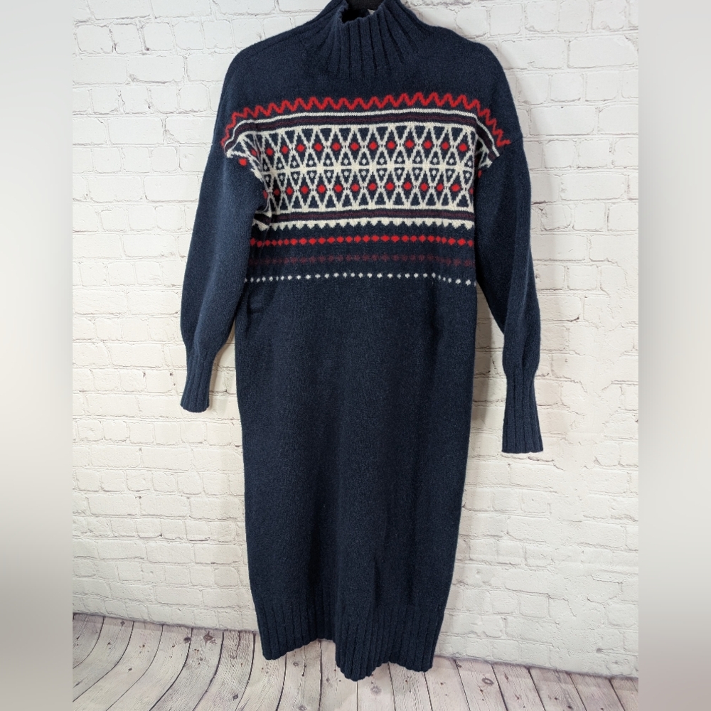 Sweaty Betty Dark Blue Geometric Knit Dress